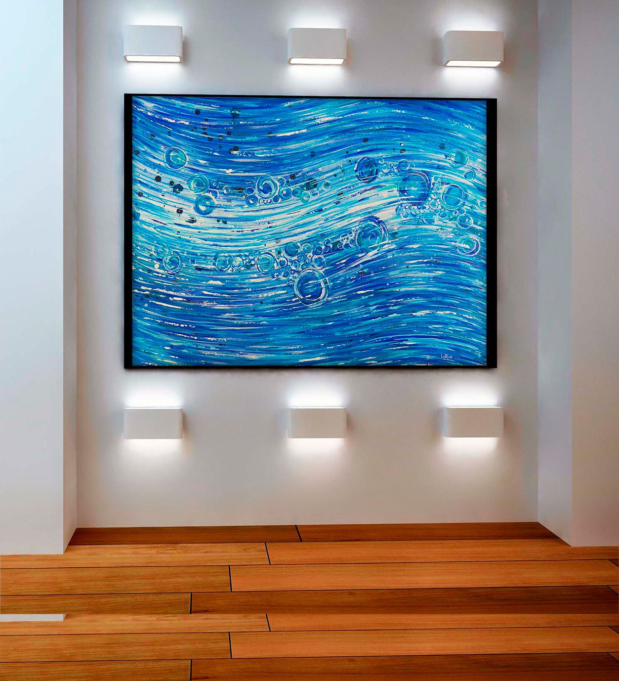 1420 Water Flow by Doug LaRue on a museum gallery wall