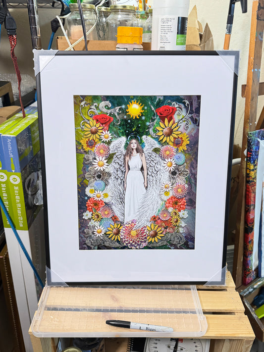 16x20x1 Thin Metal Framed Print with White Mat