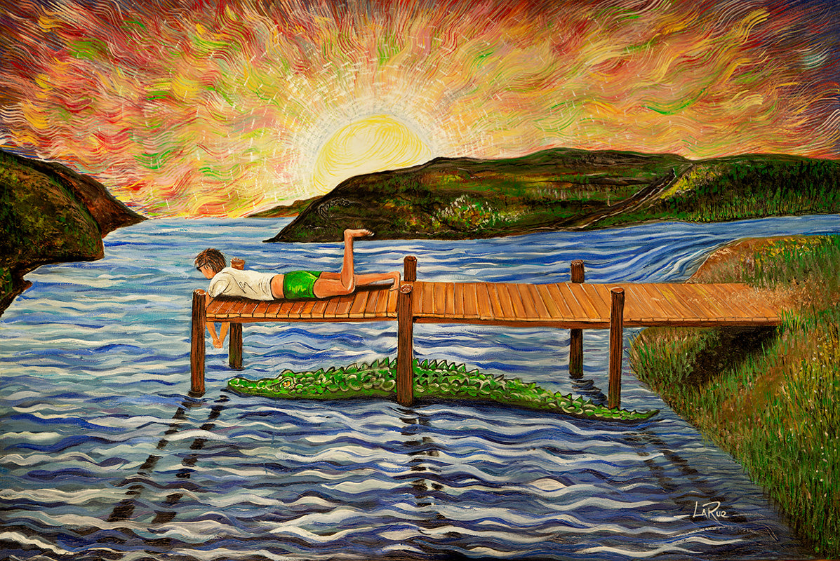 Gator Bay 24x36 in. canvas