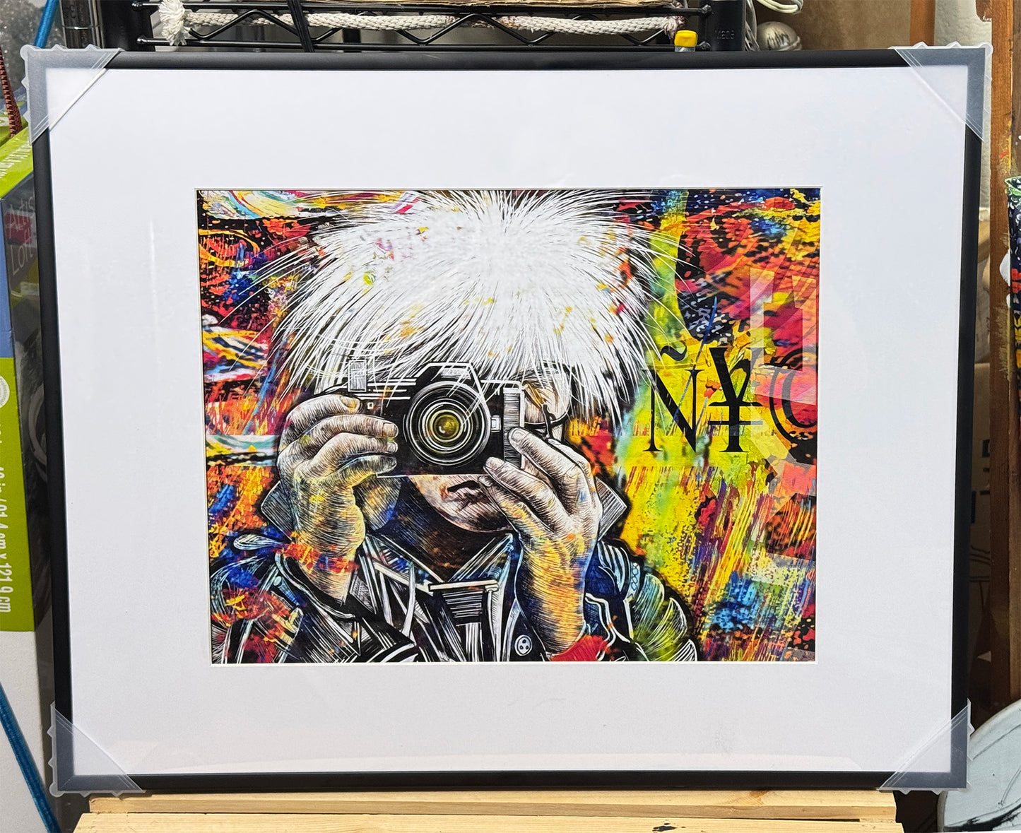 Warhols Camera ñ¥© black metal frame white mat