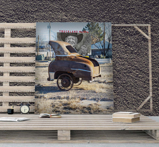 Marfa Truckland photograph by Doug LaRue large print leaning on a pallet