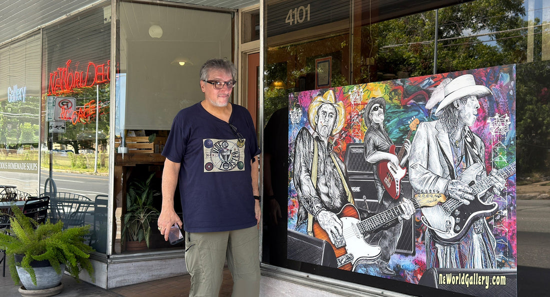 Doug LaRue in front of NeWorld Gallery