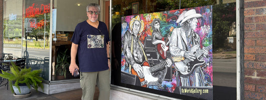 Doug LaRue in front of NeWorld Gallery