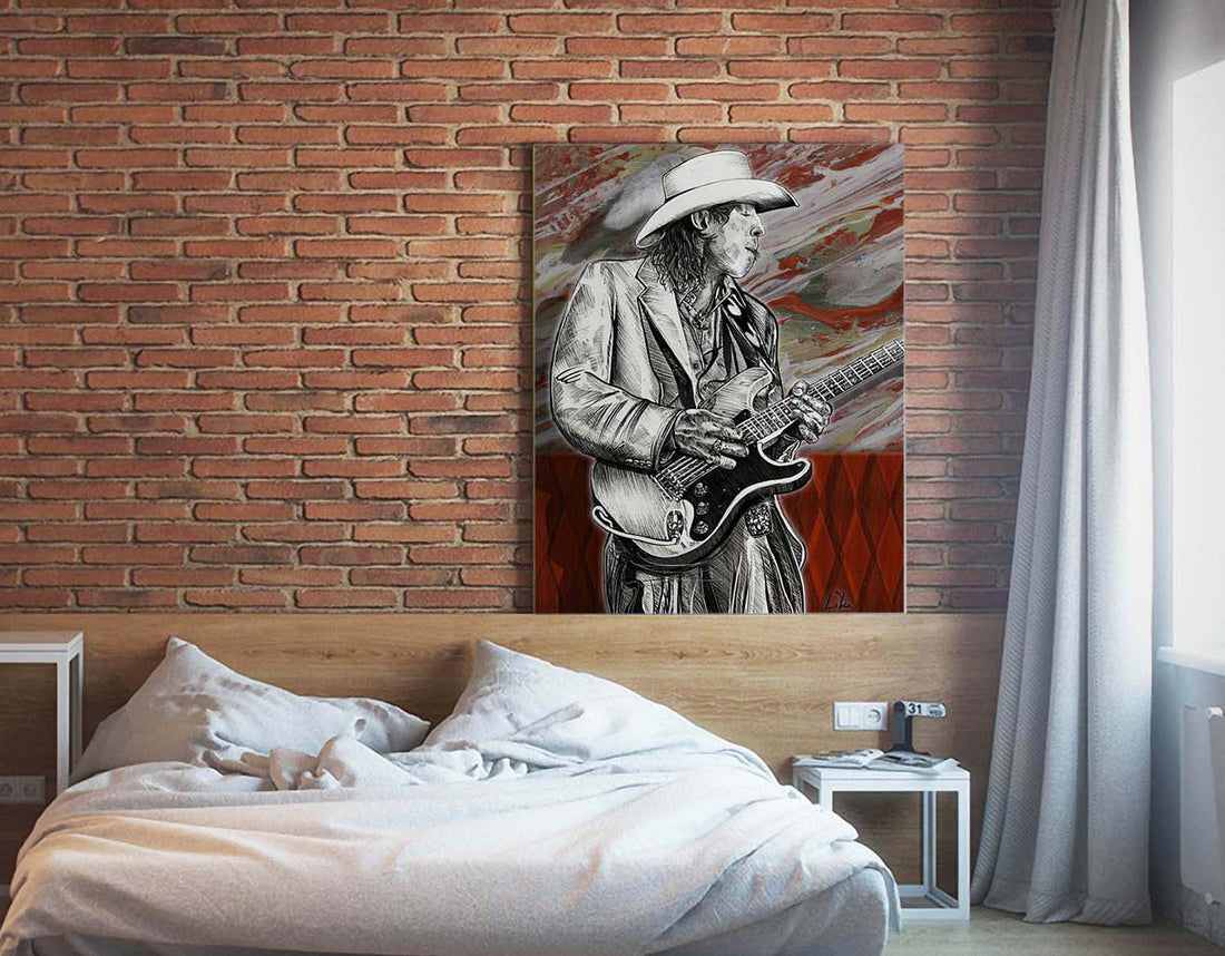 Stevie Ray Vaughan art by Doug LaRue