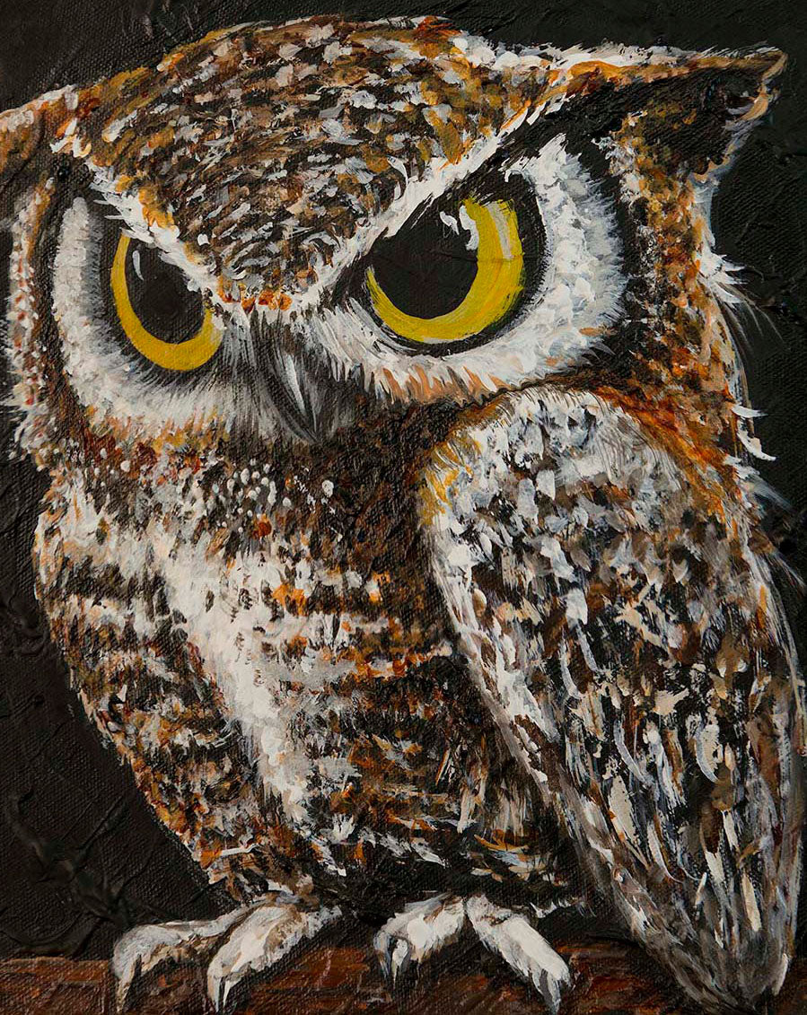 Papa Owl painting by Doug LaRue