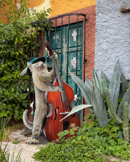 Scruffy the Bass Guitar Cat by Doug LaRue