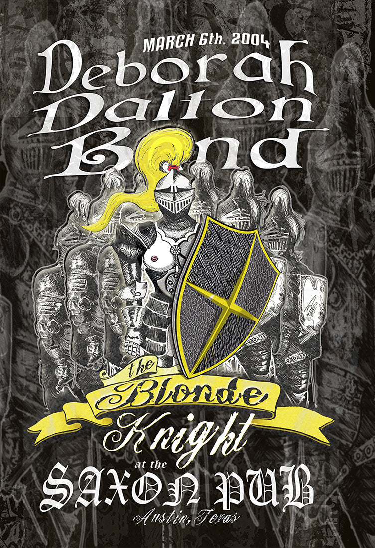 Blonde Knight @ Saxon Pub 2004 poster art