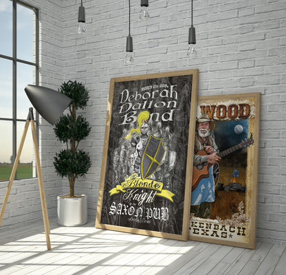 Blonde Knight @ Saxon Pub poster art by Doug LaRue