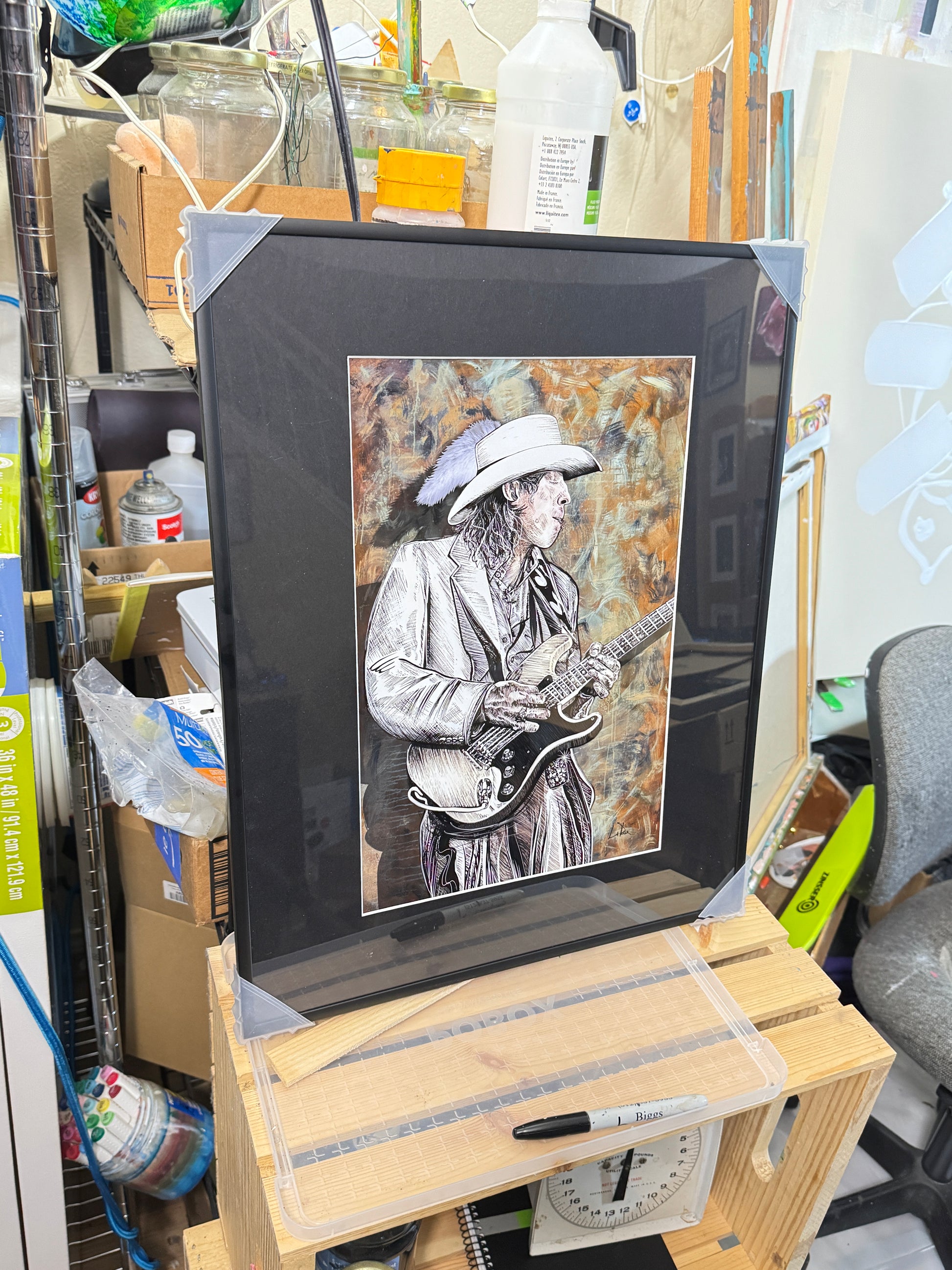 FRAMED ART PRINT 16x20x1 black mat