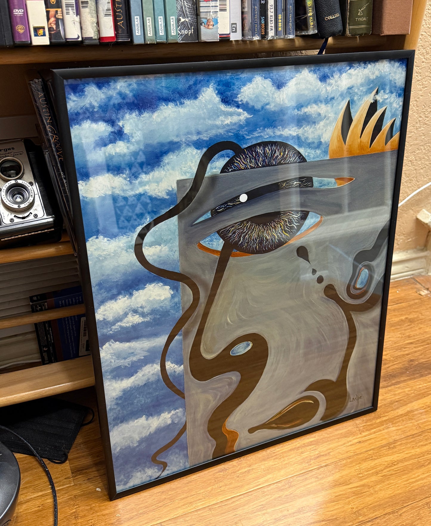 Observer in black metal 16x20x1