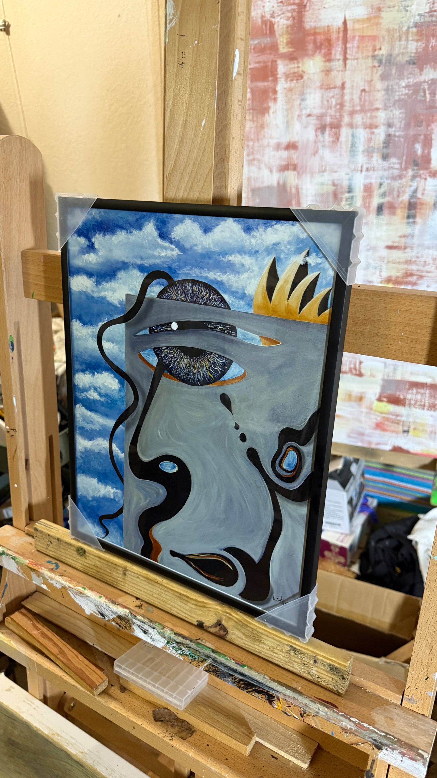 Observer 11x14x1 Fine Art Print in black metal frame