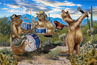 The Prairie Dogs mixed media art by Doug LaRue