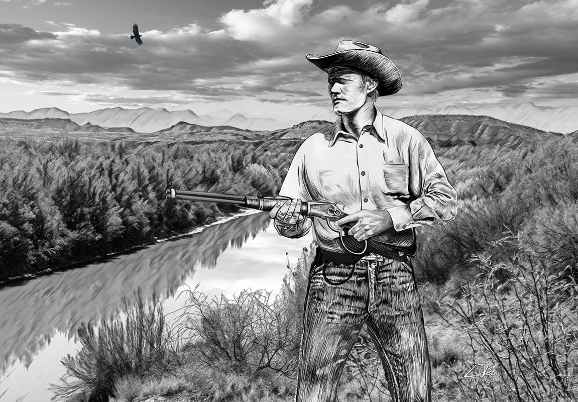 The Rifleman Mixed Media Art by Doug LaRue