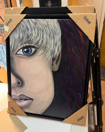 Wtayn oil painting by Doug LaRue in a Cardinali floater frame