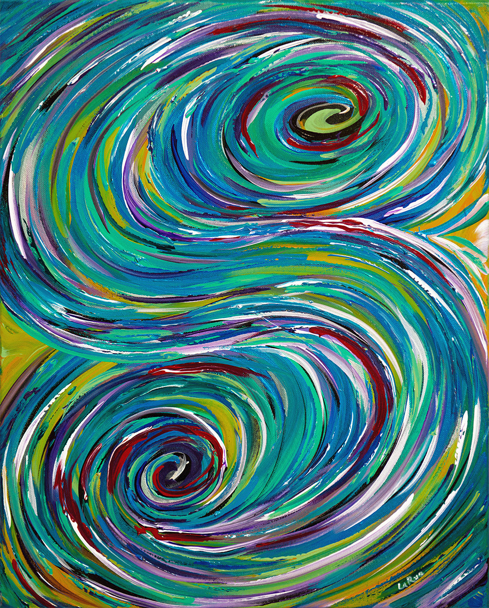 S Abstract canvas painting by Doug LaRue