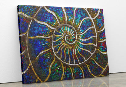 Ammonite a colorful abstract canvas print painting by Doug LaRue