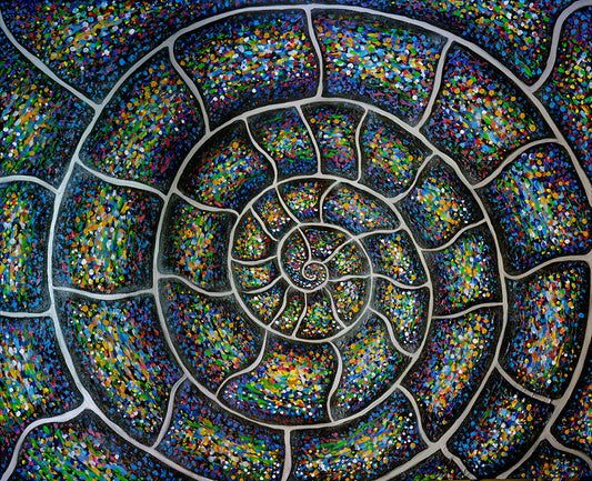 Silver Nautilus Ammonite painting by Doug LaRue