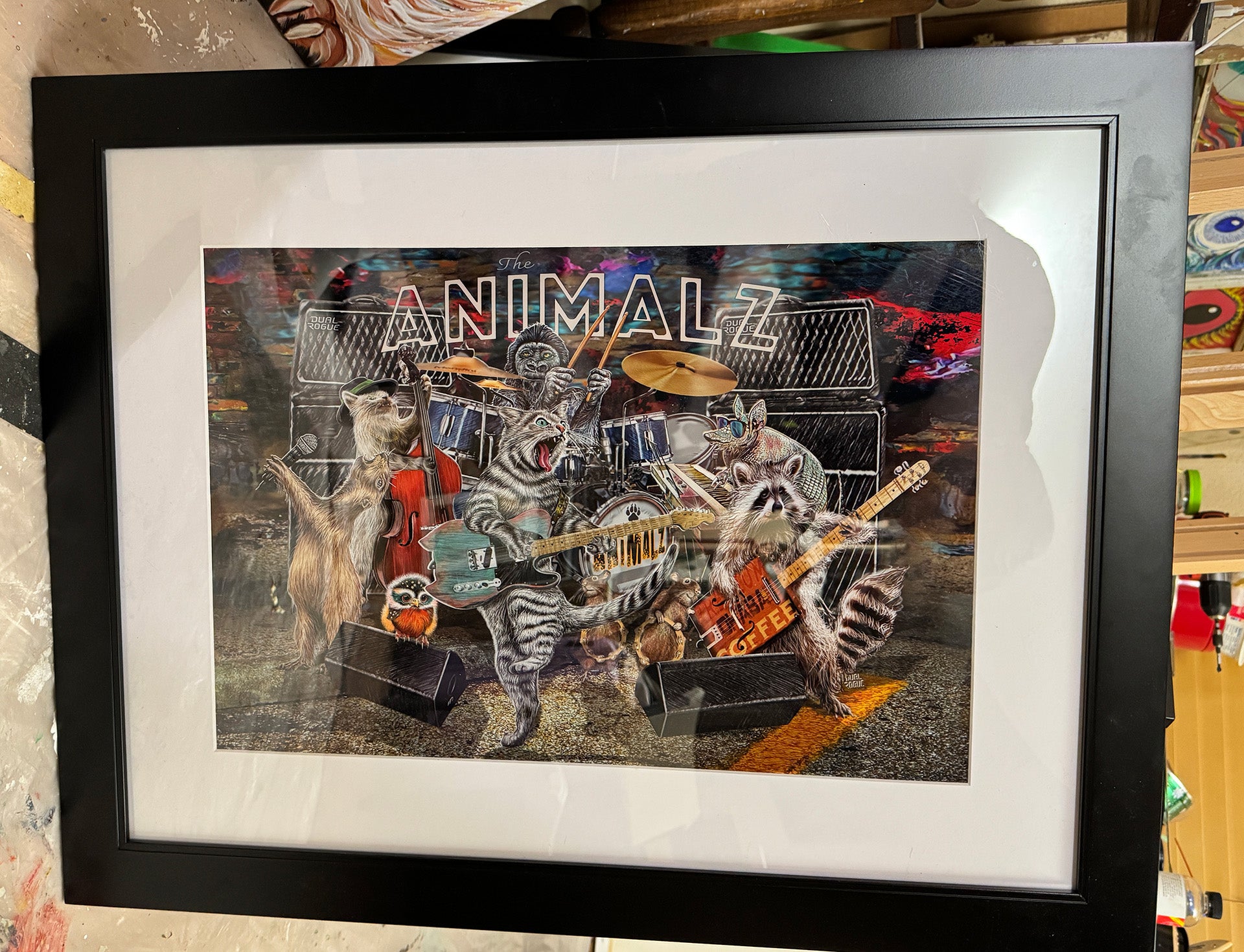 Animalz Band 18x24 blk frame