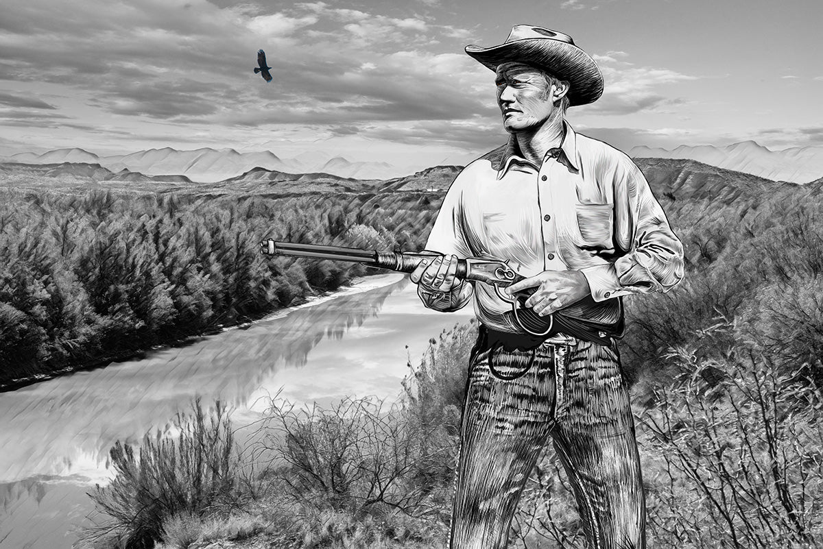 The Rifleman Mixed Media Art by Doug LaRue