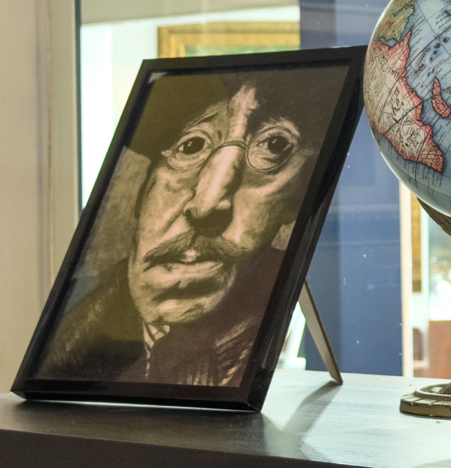 Framed portrait Jake the Poet by Doug LaRue