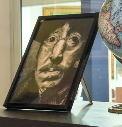 Framed portrait Jake the Poet by Doug LaRue