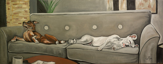 Let Sleeping Dogs oil painting by Doug LaRue