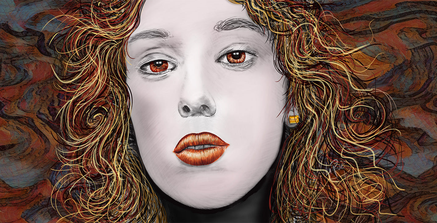 Millie Monster Queen mixed media artwork by Doug LaRue