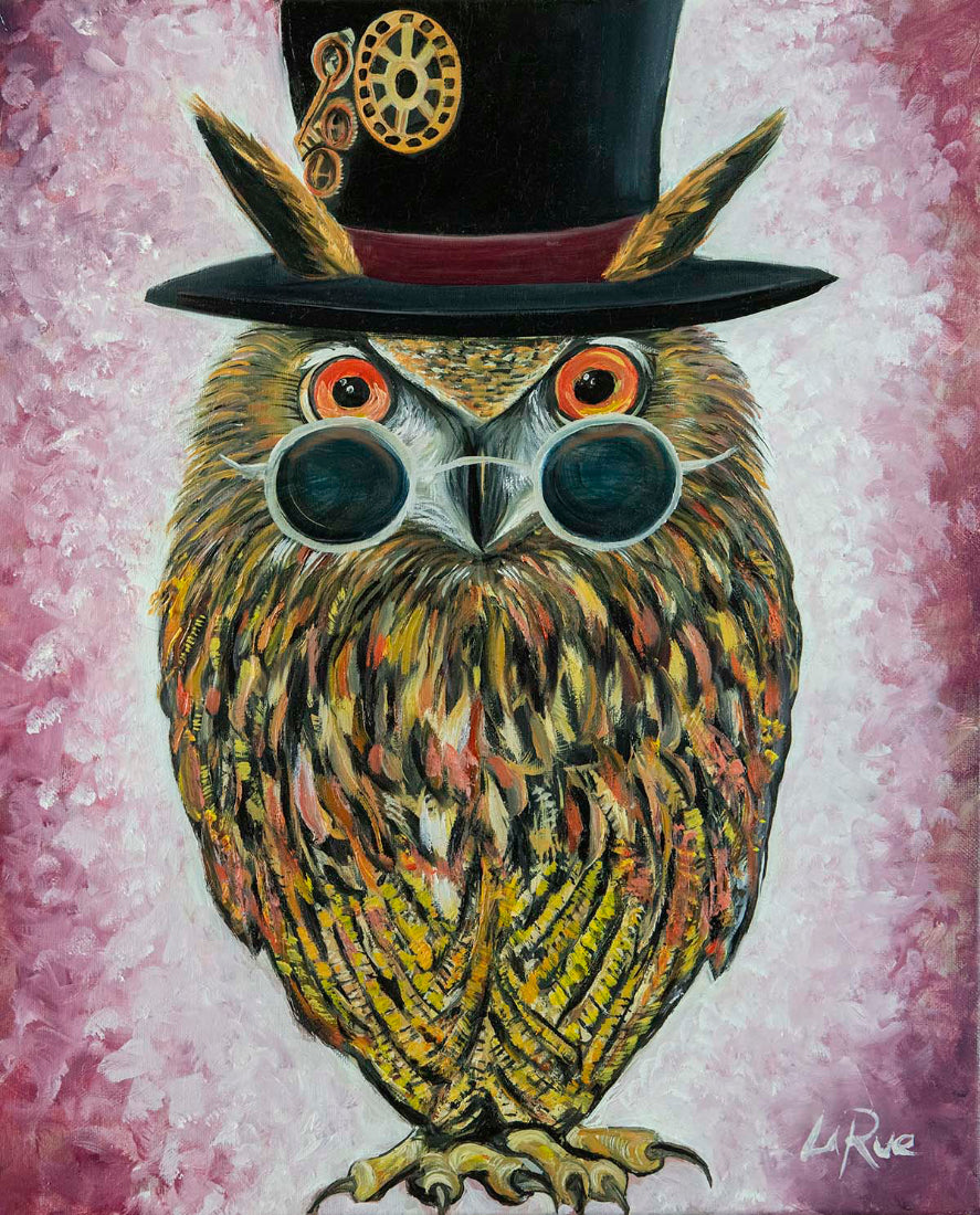 Owl in Top Hat oil painting by Doug LaRue