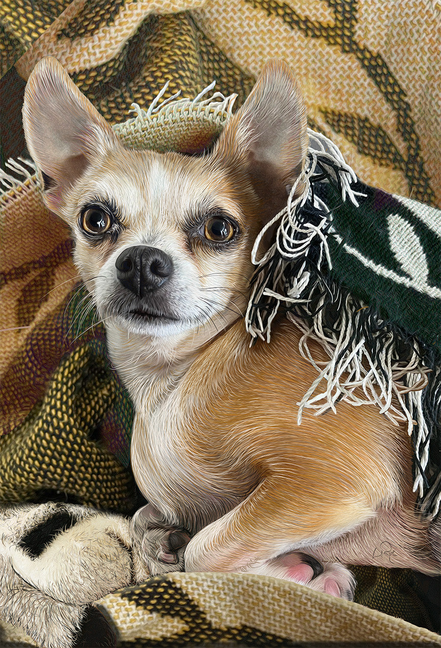 Poki Portrait commissioned art by Doug LaRue