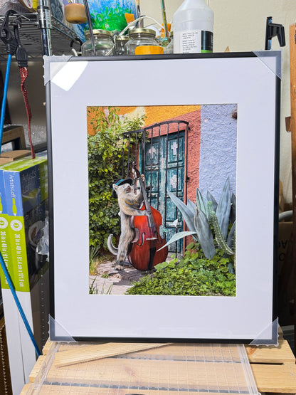 Scruffy the Bass Guitar Cat by Doug LaRue