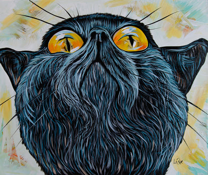 Sky Gazer Cat painting by Doug LaRue