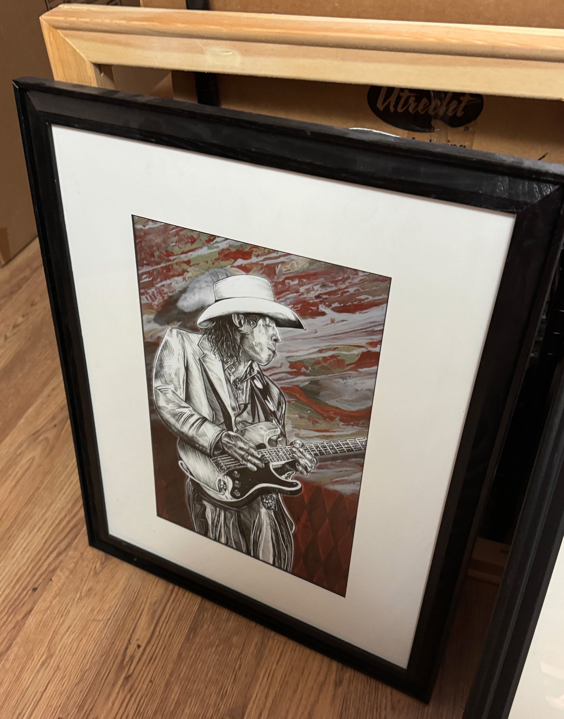 Sevie Ray Vaughan 18x24x1 Framed Print