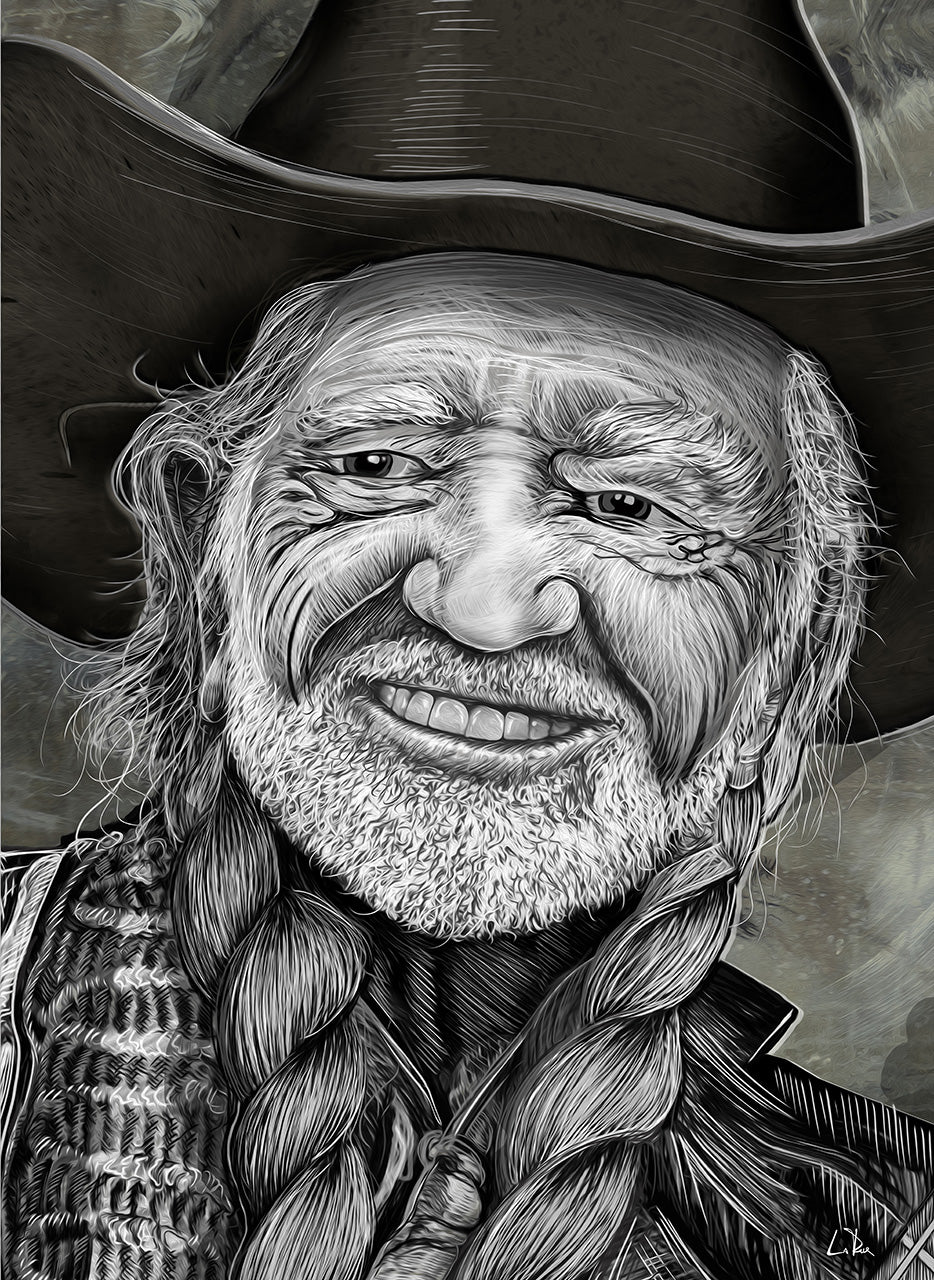 Willie Nelson artwork by Doug LaRue