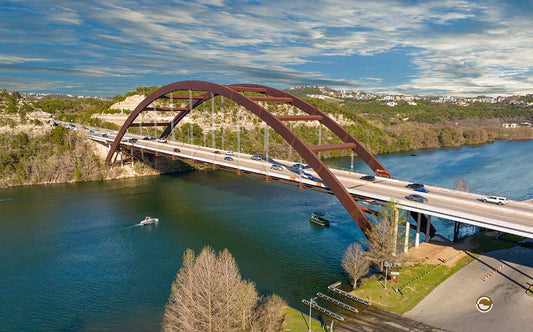 Pennybacker Bridge aerial photograph by Doug LaRue