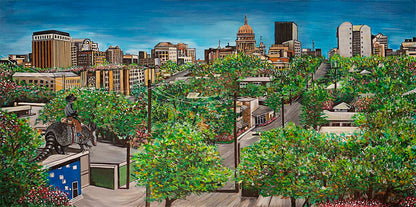 Austin Texas Castle Hill painting on canvas by Doug LaRue