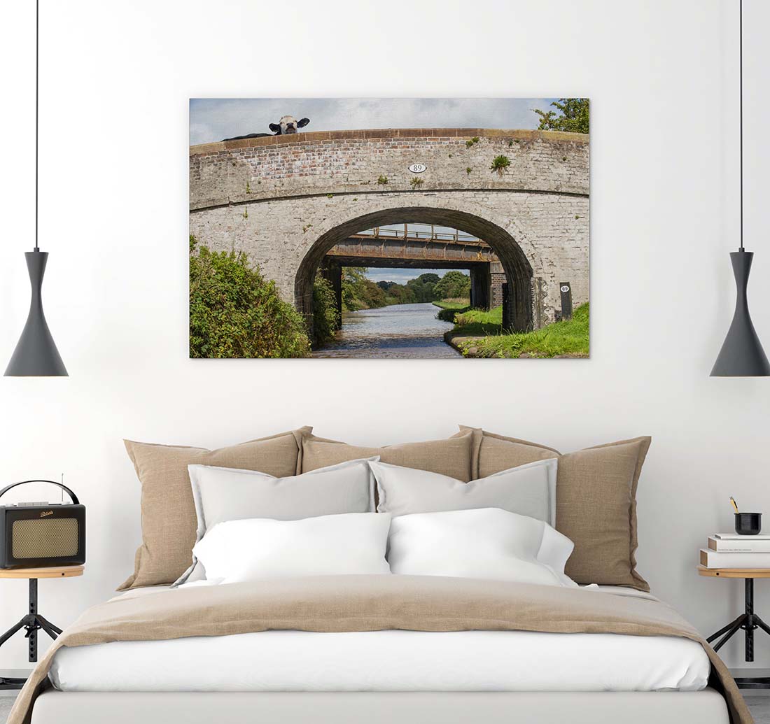 Cow Bridge 89 photograph be Rojo - LaRue large print over a bed