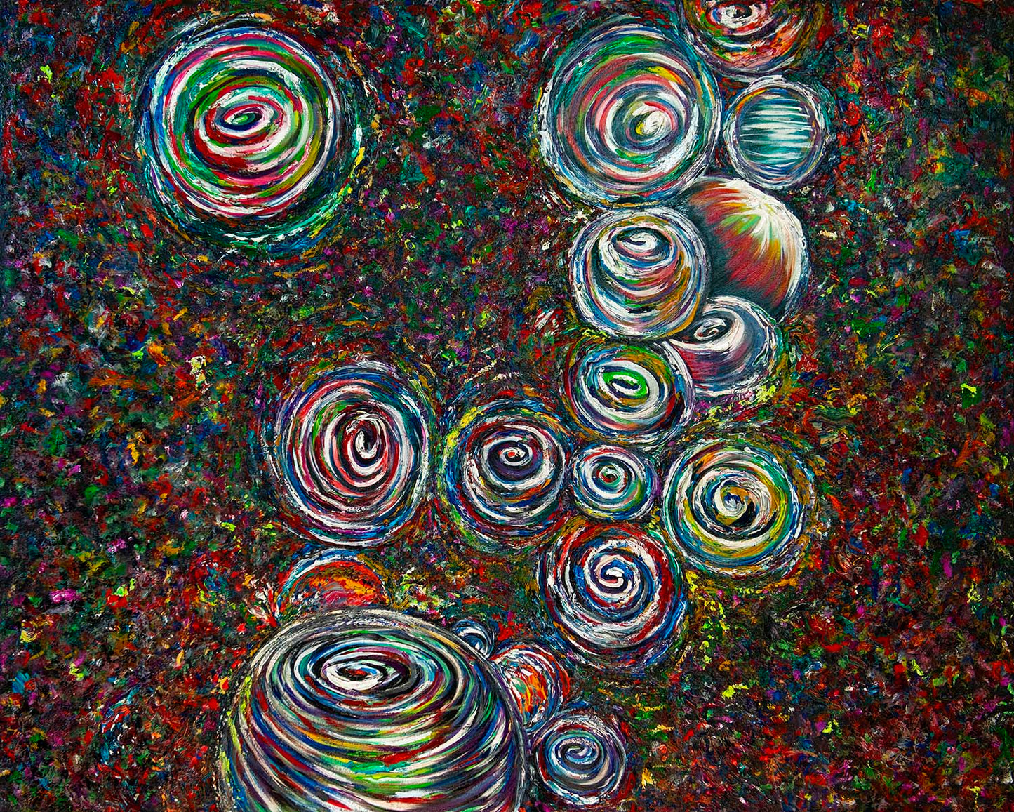 Vid-19 Abstract canvas painting