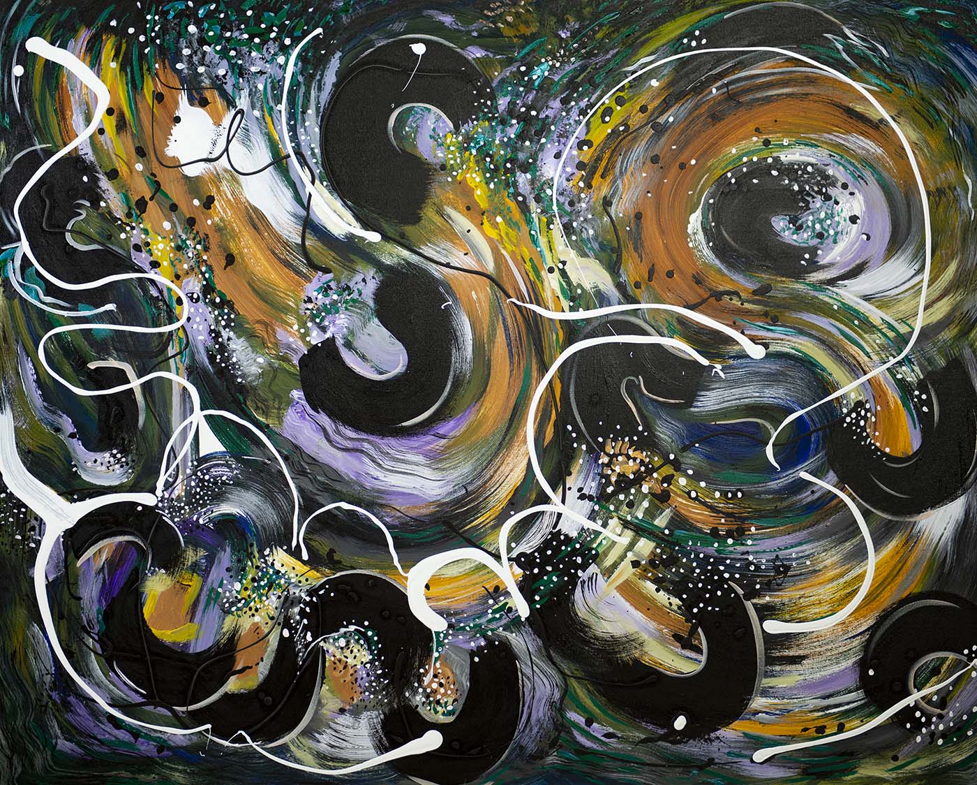 Silkworm Abstract painting by Doug LaRue