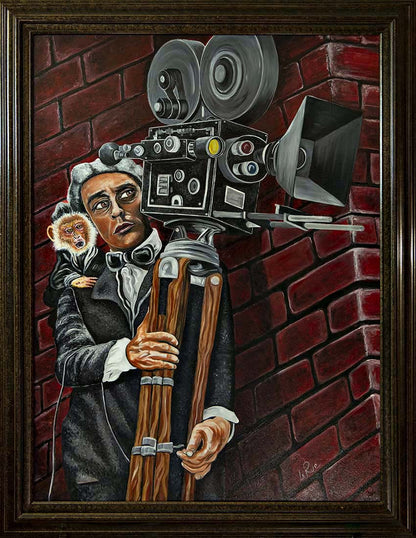 Buster Keaton oil on canvas by Doug LaRue