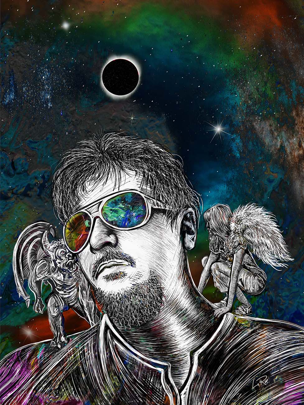 Galactic Whispers - self portrait of artist Doug LaRue