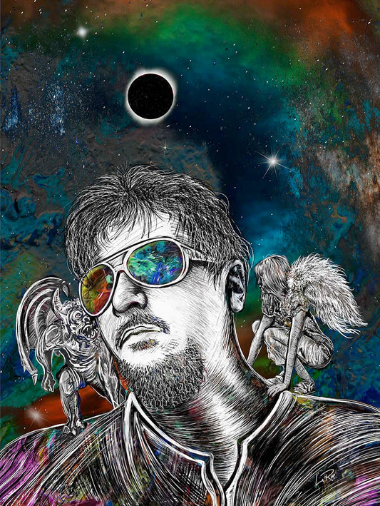 Galactic Whispers - self portrait of artist Doug LaRue