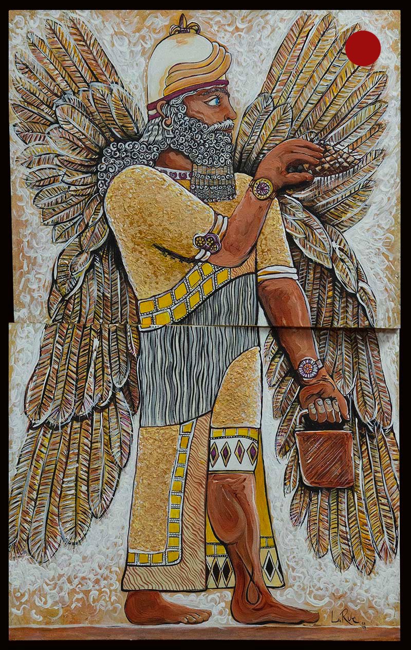 Enki the Annunaki canvas painting by Doug LaRue