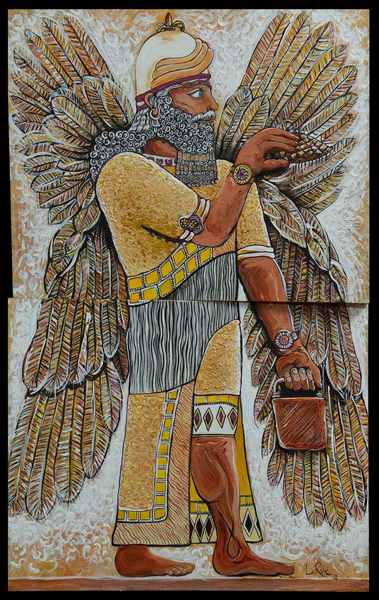 Enki the Annunaki canvas painting by Doug LaRue