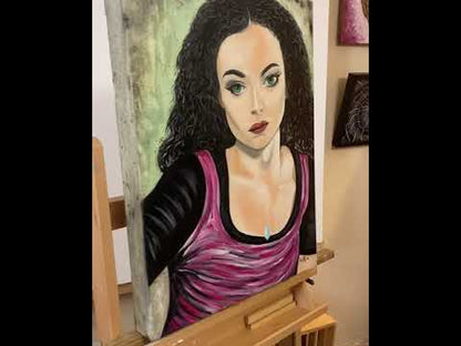 Annie Cabannie Portrait oil on canvas work in progress video