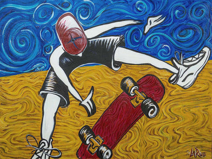 Van Gogh's Half Pipe canvas painting by Doug LaRue