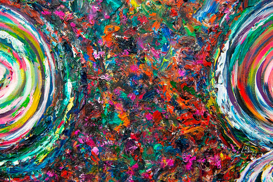 Vid-19 Entanglement abstract painting by Doug LaRue